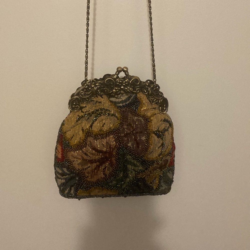 Antique Jeweled Tapestry petite bag - Picture 2 of 10